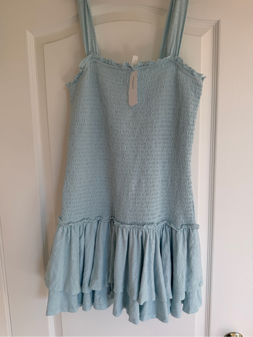 NWT American Eagle Drop Waist Smocked ruffle Mini Dress – Size M